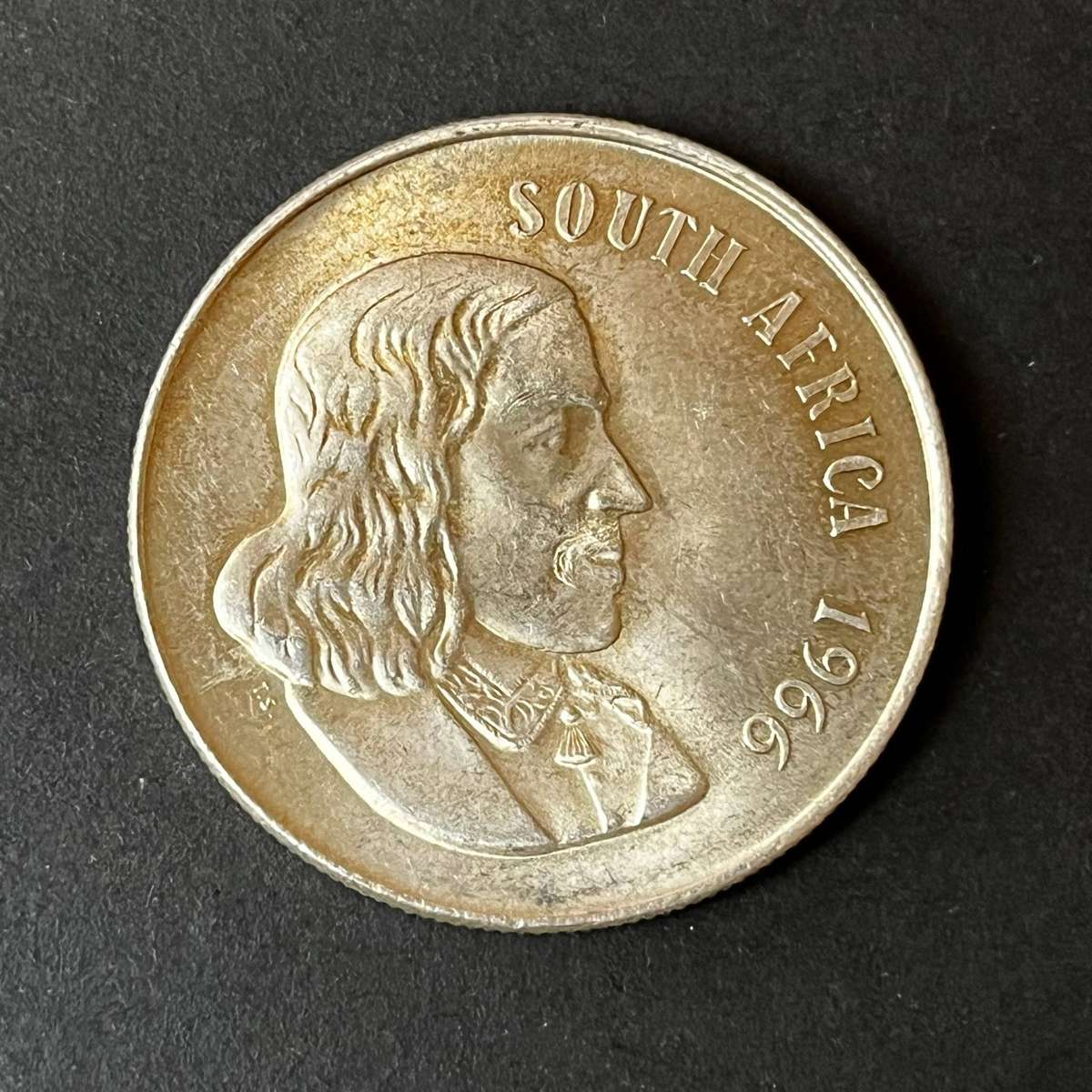  1966 South Africa 1 Rand  80% Silver  Springbok