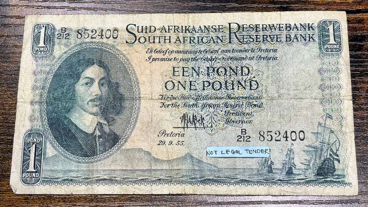  South Africa 1 Pound Banknote | M.H. de Kock