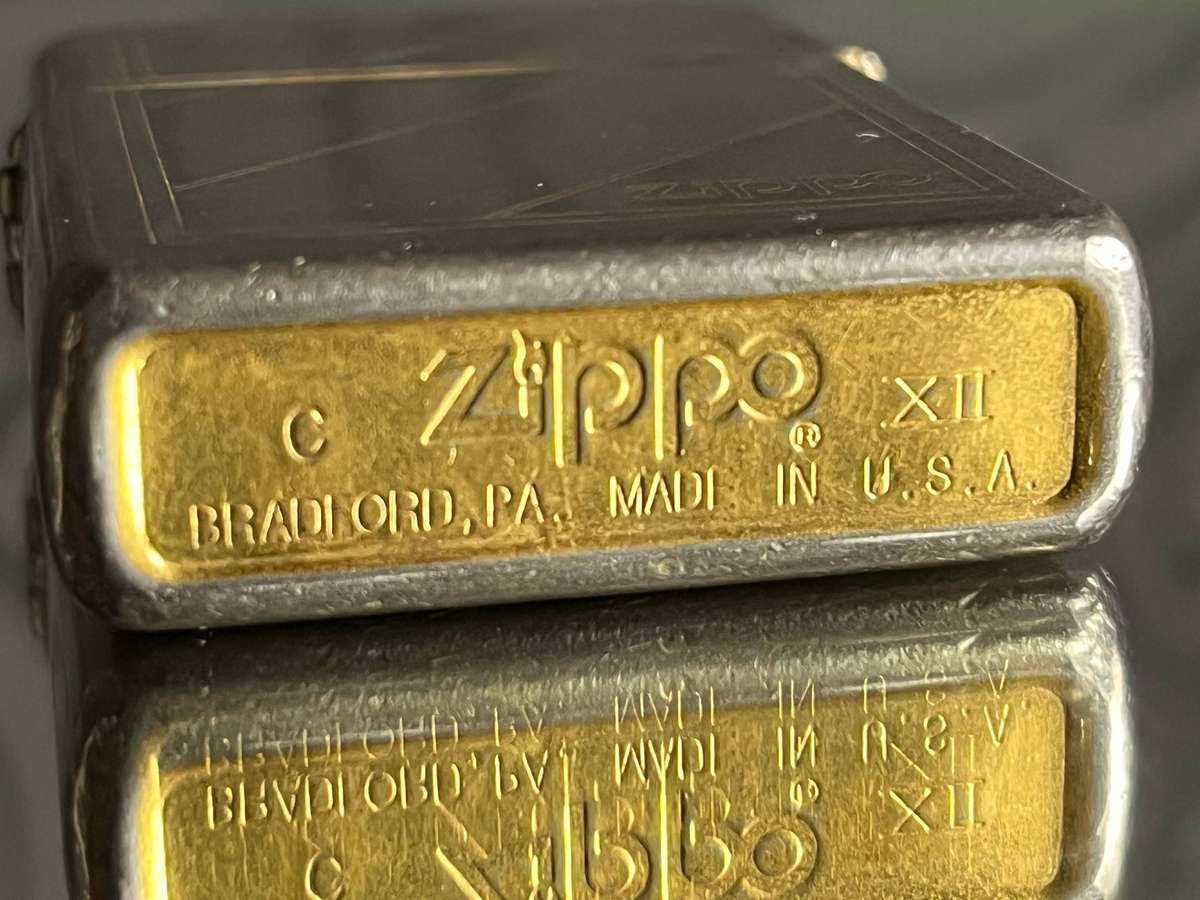  Authentic Zippo Lighter  1996  Geometric Design  Made in USA