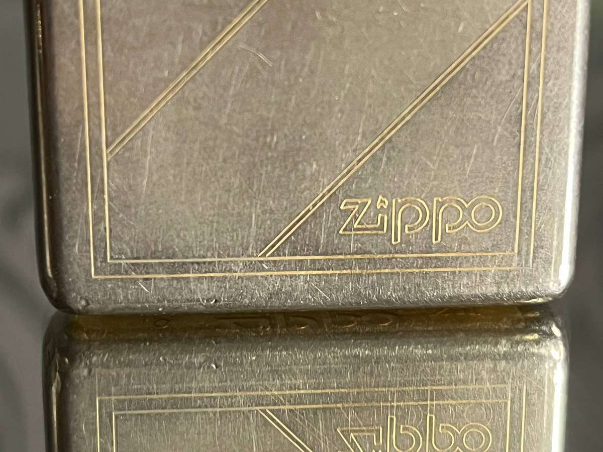  Authentic Zippo Lighter  1996  Geometric Design  Made in USA