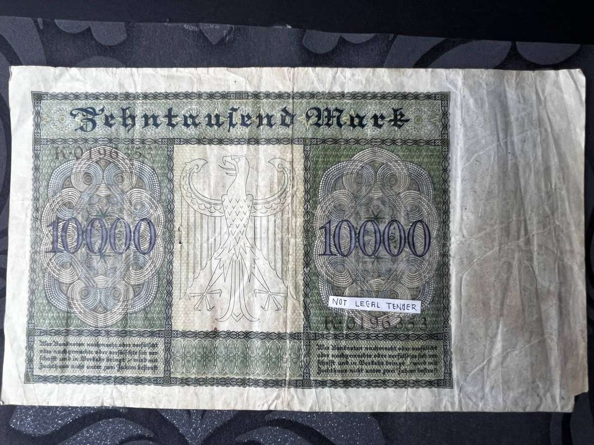 1922 Germany 10 000 Mark Reichsbanknote