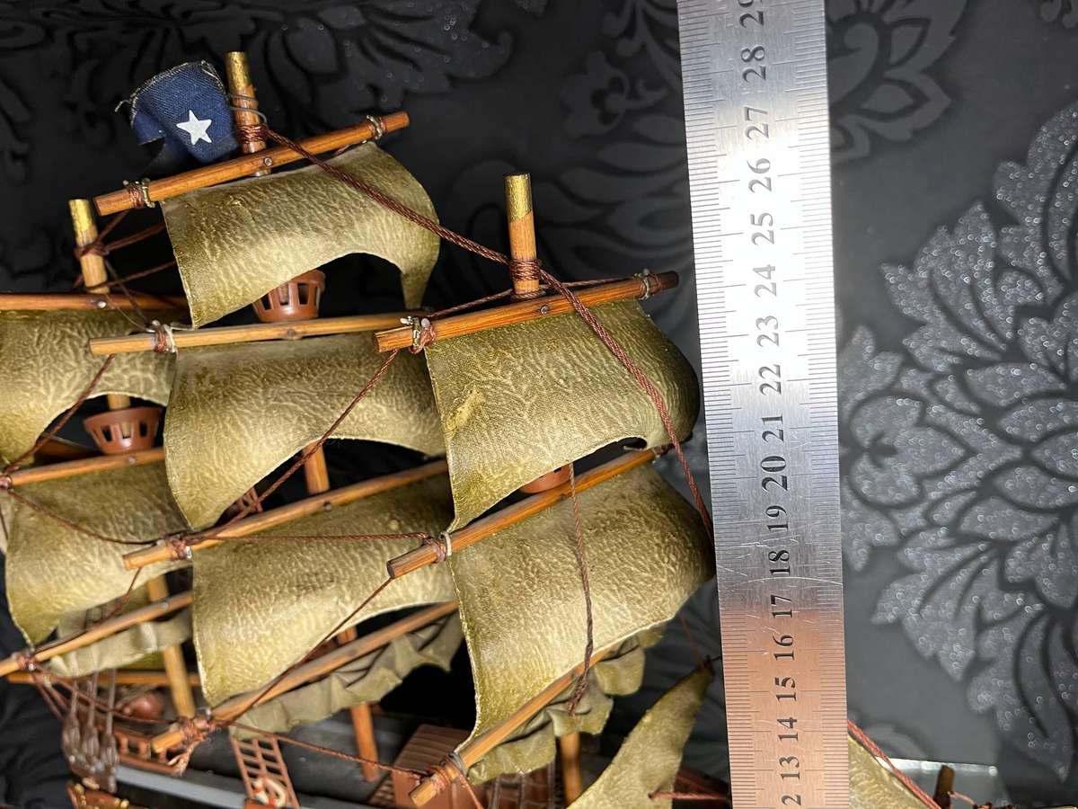 Vintage Model Sailing Ship  30 cm  Decorative Display Piece