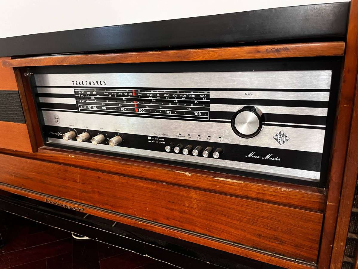Vintage Telefunken Music Master Console | Mid-Century Radio Cabinet with Garrard Turntable - working