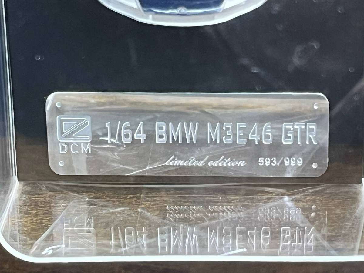  BMW M3 E46 GTR Most Wanted 1:64 Limited Edition 593/999  DCM Model