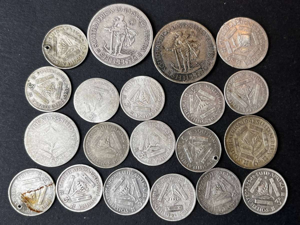  SA Union Silver Coin Lot 80% Silver Coin Lot ±39.2g