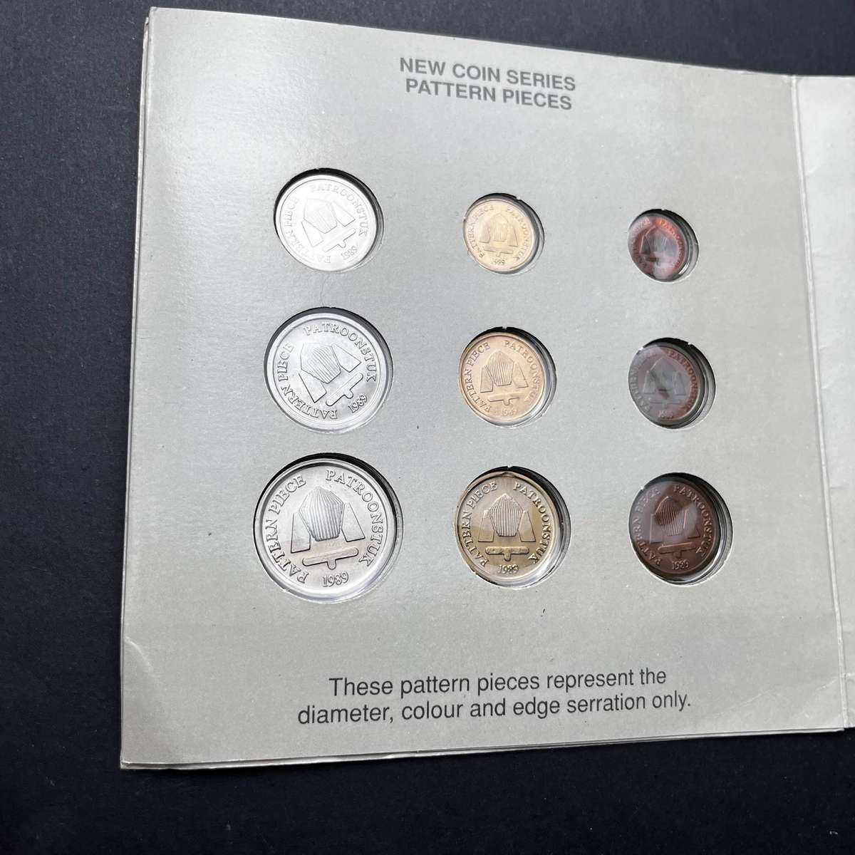  S.A. Mint Coin Series Pattern Pieces Booklet  1990 Designs  Complete Set