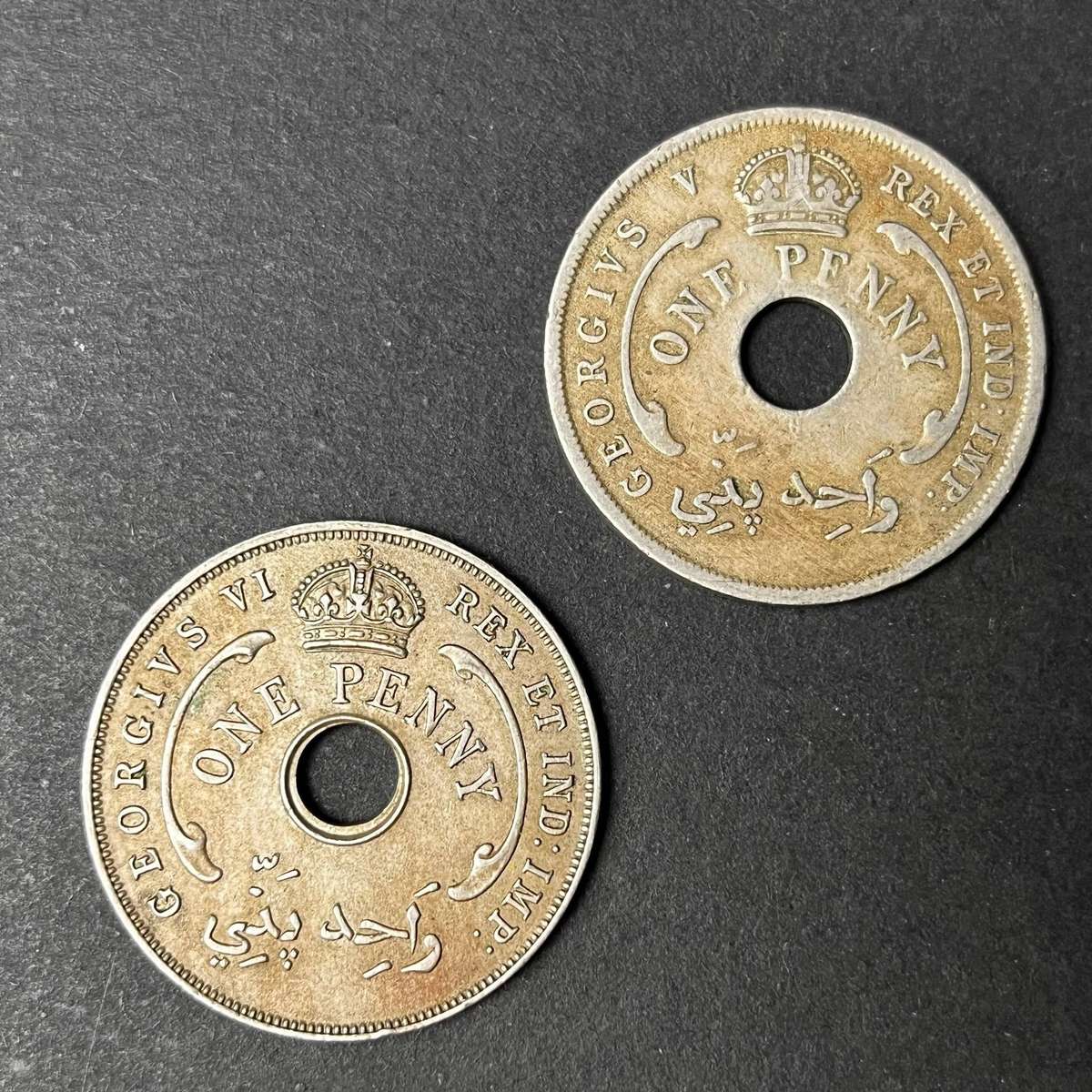 British West Africa Penny Set 1920 & 1940 | George V & George VI