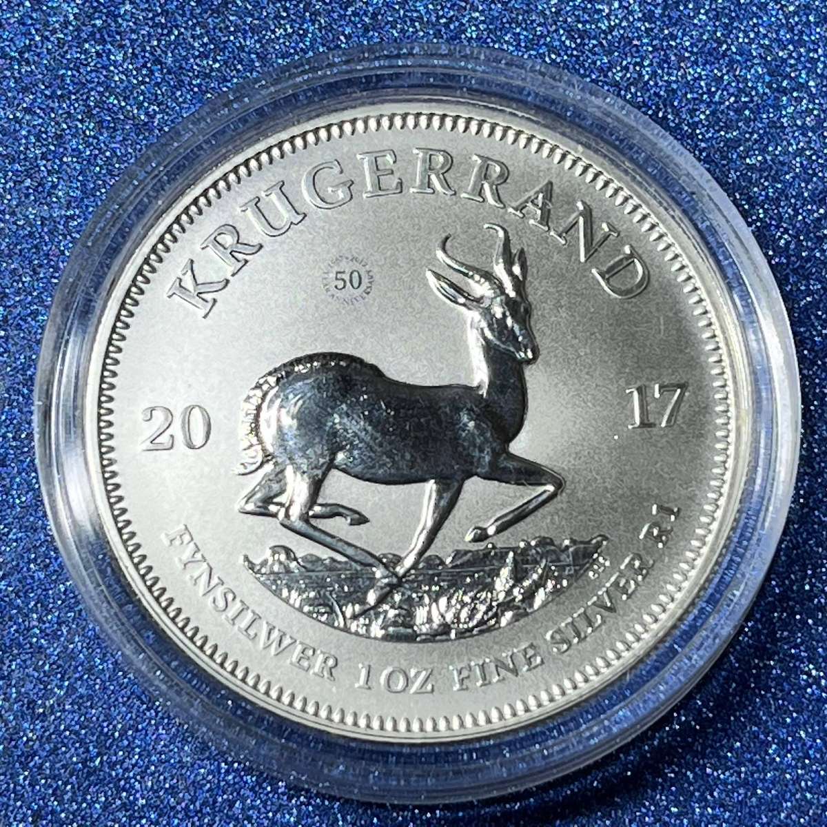  2017 Silver Krugerrand / 1oz Fine Silver .999 / 50th Anniversary Privy Mark