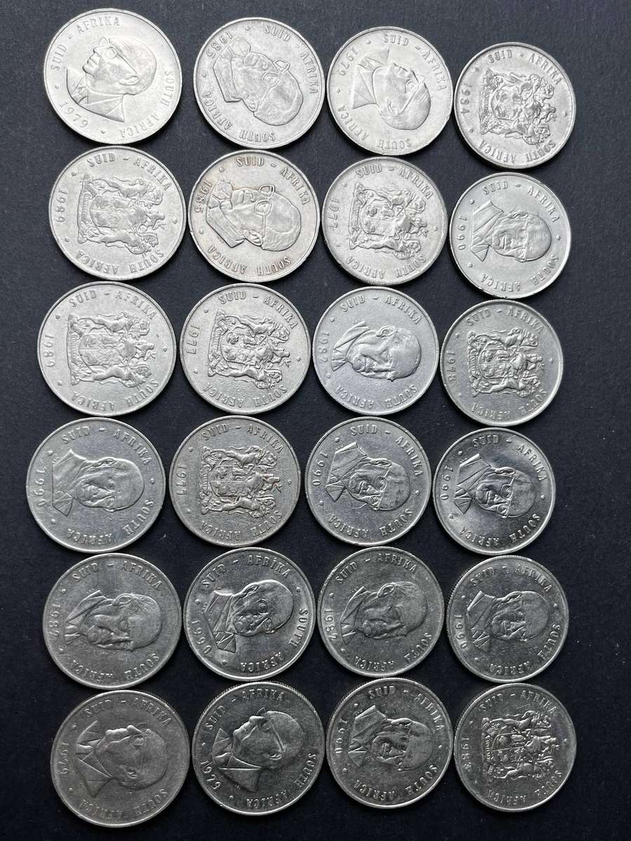  South African R1 Coin Bulk Lot  24 Coins