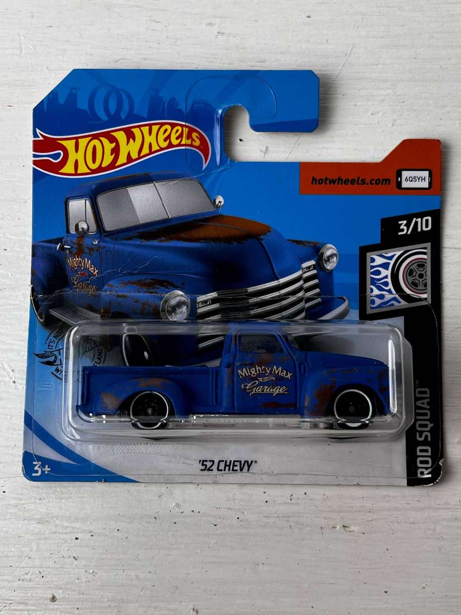  Hot Wheels 52 Chevy Rod Squad 3/10 Mighty Max Garage Pickup Truck