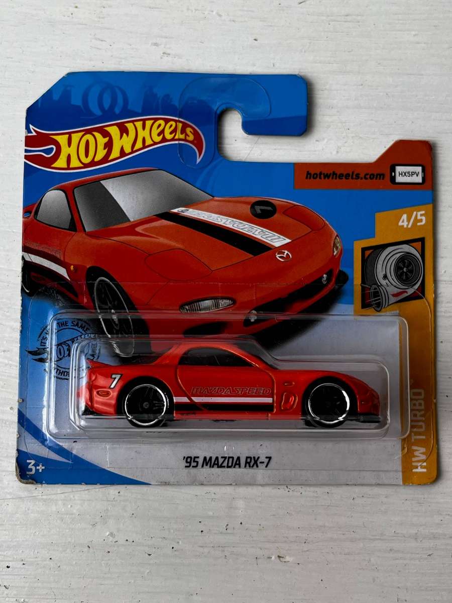  Hot Wheels  95 Mazda RX-7  HW Turbo 4/5 Diecast 1:64