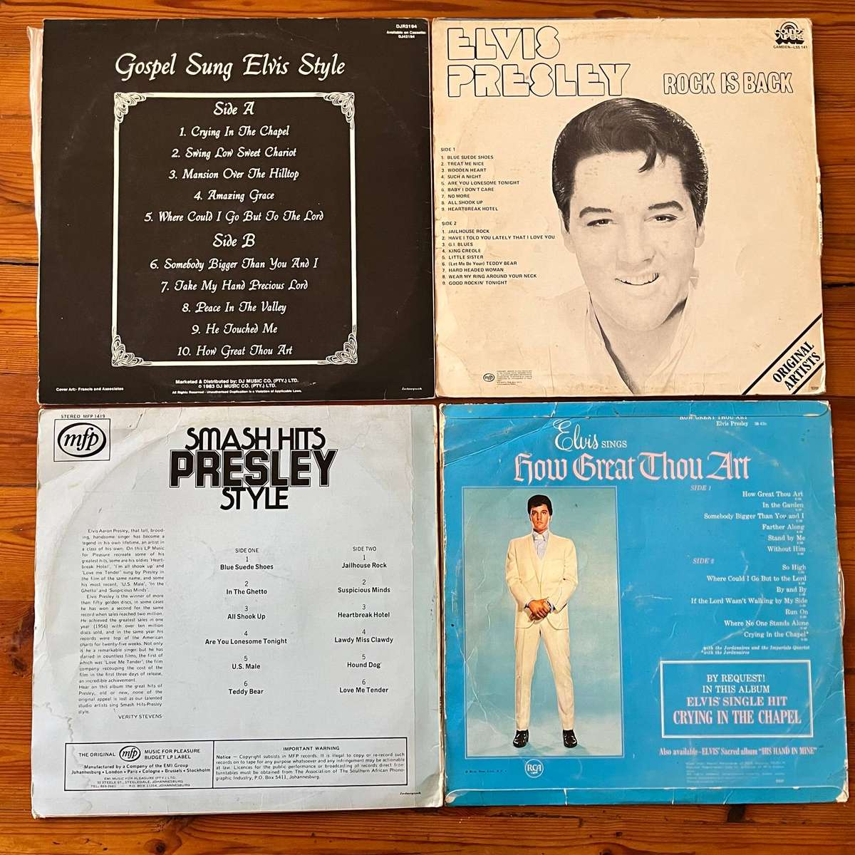  Elvis Presley | Rock Is Back, Presley Style & Gospel Collection | 4 Vinyl LP Bundle