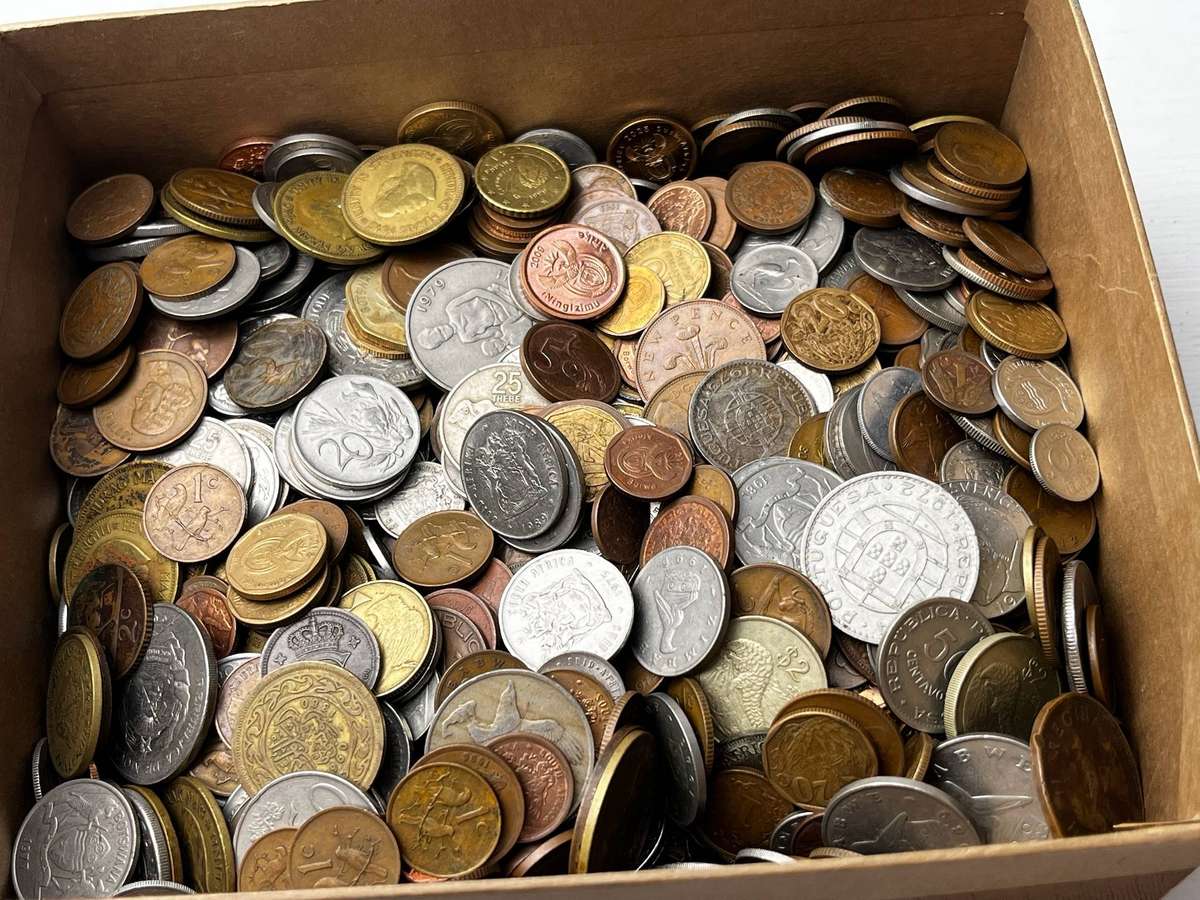 Mixed World Coin Box  Bulk Mystery Lot