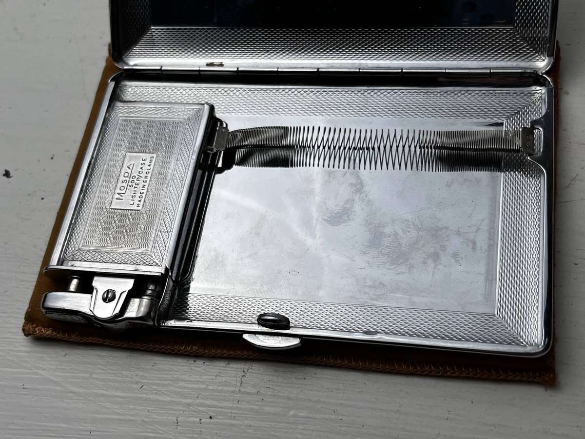  Vintage MOSDA Cigarette Case & Lighter Set  Made in England