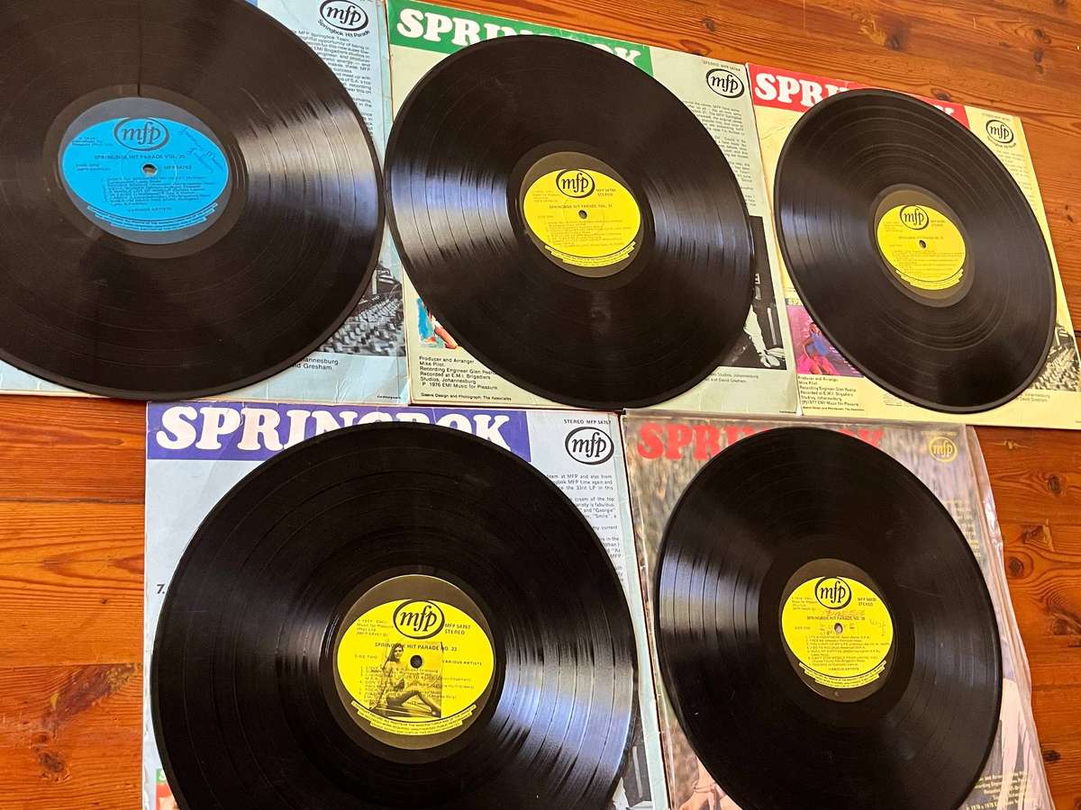  Springbok Hit Parade Volumes 30, 31, 32, 33 & 38 | 5 Vinyl LP Bundle