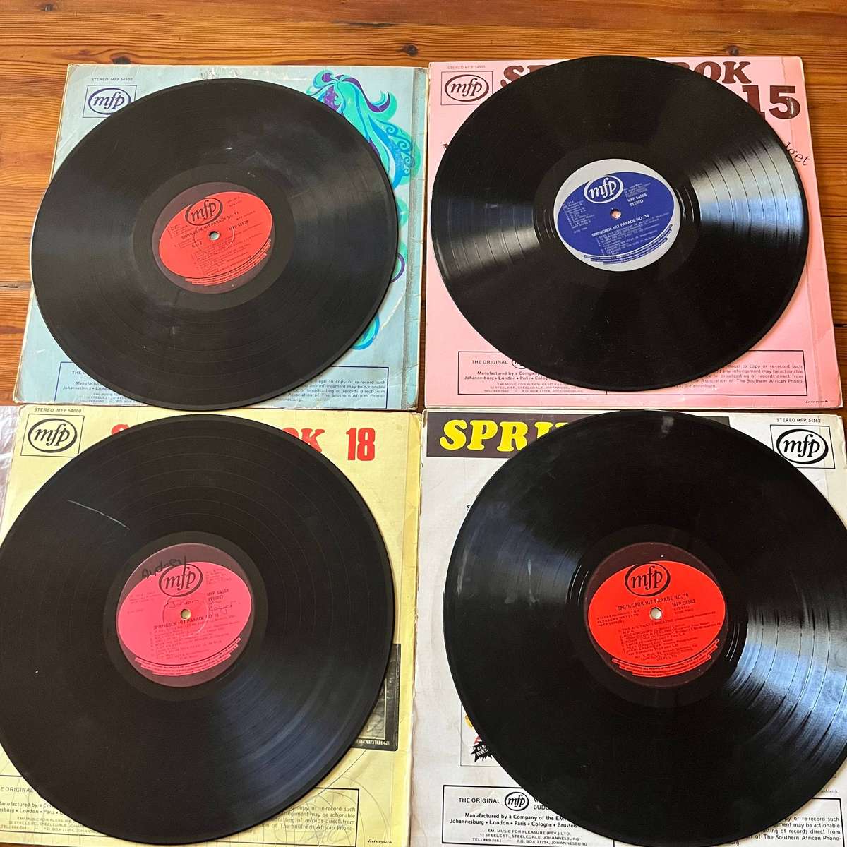  Springbok Hit Parade Volumes 11, 15, 16 & 18 | 4 Vinyl LP Bundle
