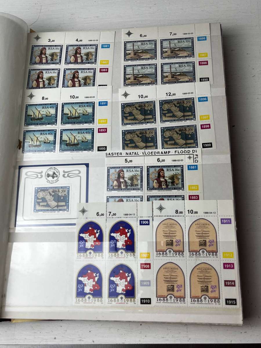 PRONTO Stamp Album with South African Stamp Sheets & Blocks  Large Collection Lot