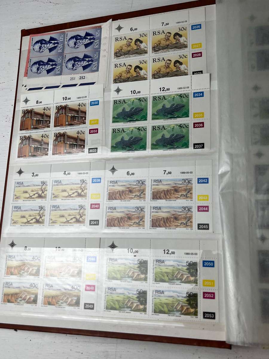 PRONTO Stamp Album with South African Stamp Sheets & Blocks  Large Collection Lot