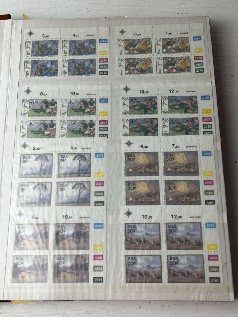 PRONTO Stamp Album with South African Stamp Sheets & Blocks  Large Collection Lot