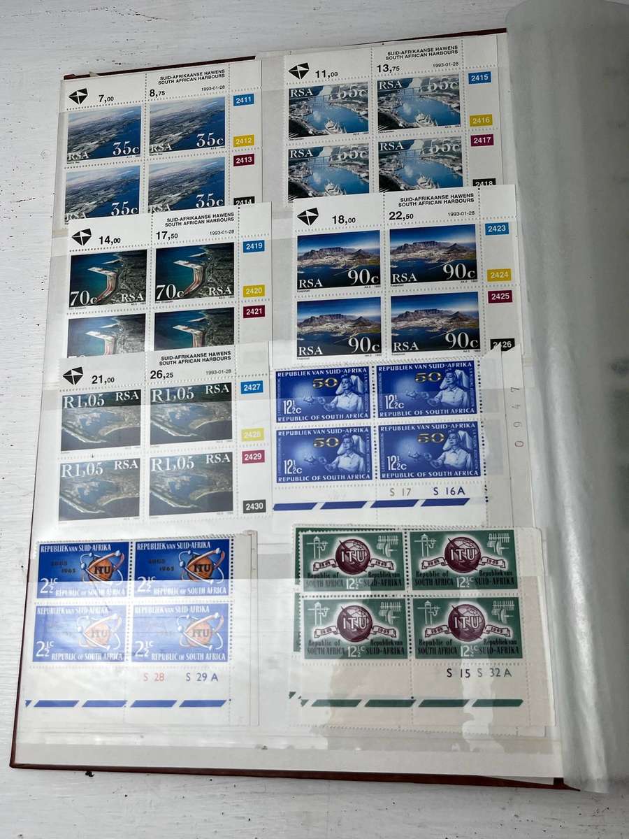 PRONTO Stamp Album with South African Stamp Sheets & Blocks  Large Collection Lot