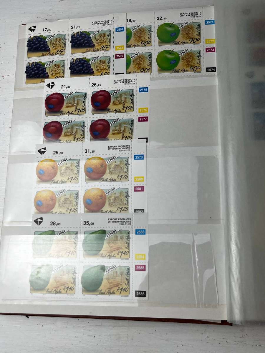 PRONTO Stamp Album with South African Stamp Sheets & Blocks  Large Collection Lot