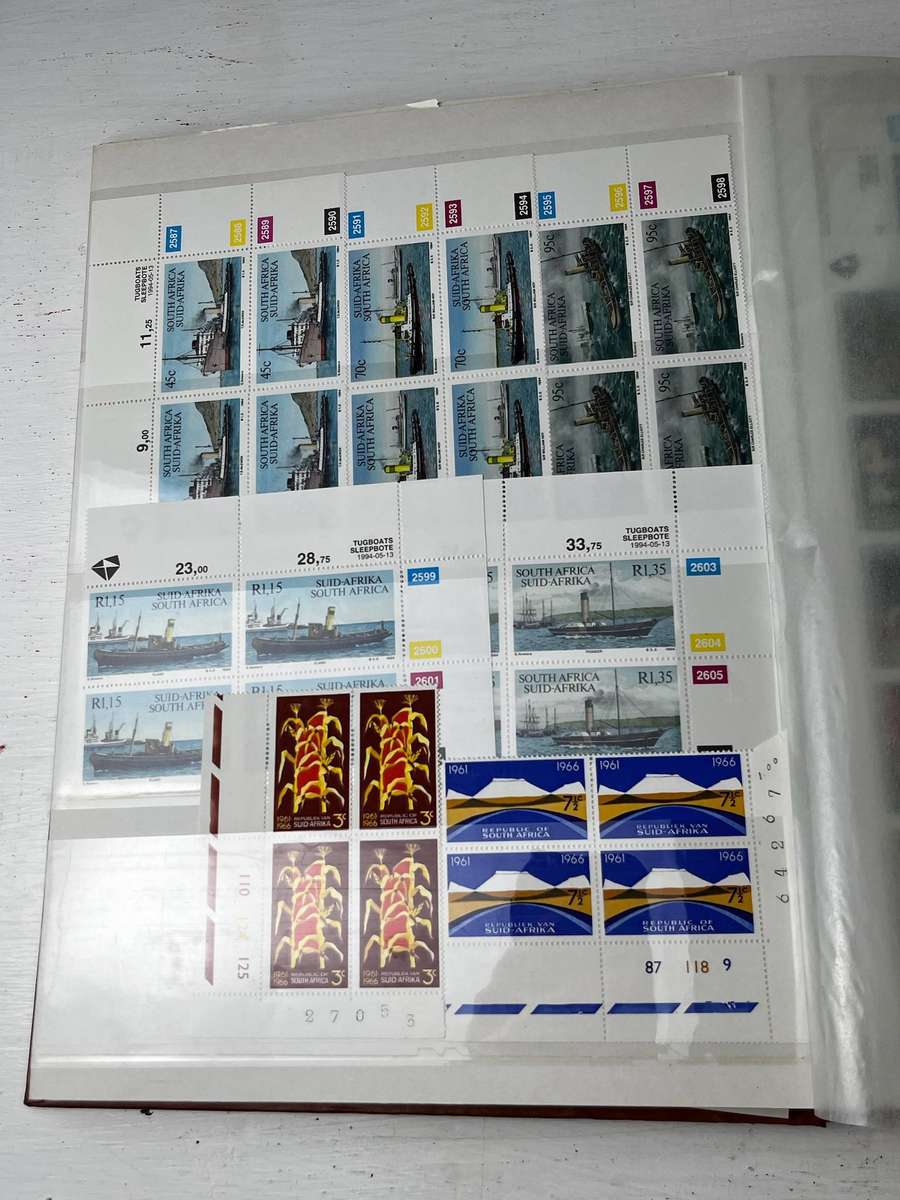 PRONTO Stamp Album with South African Stamp Sheets & Blocks  Large Collection Lot