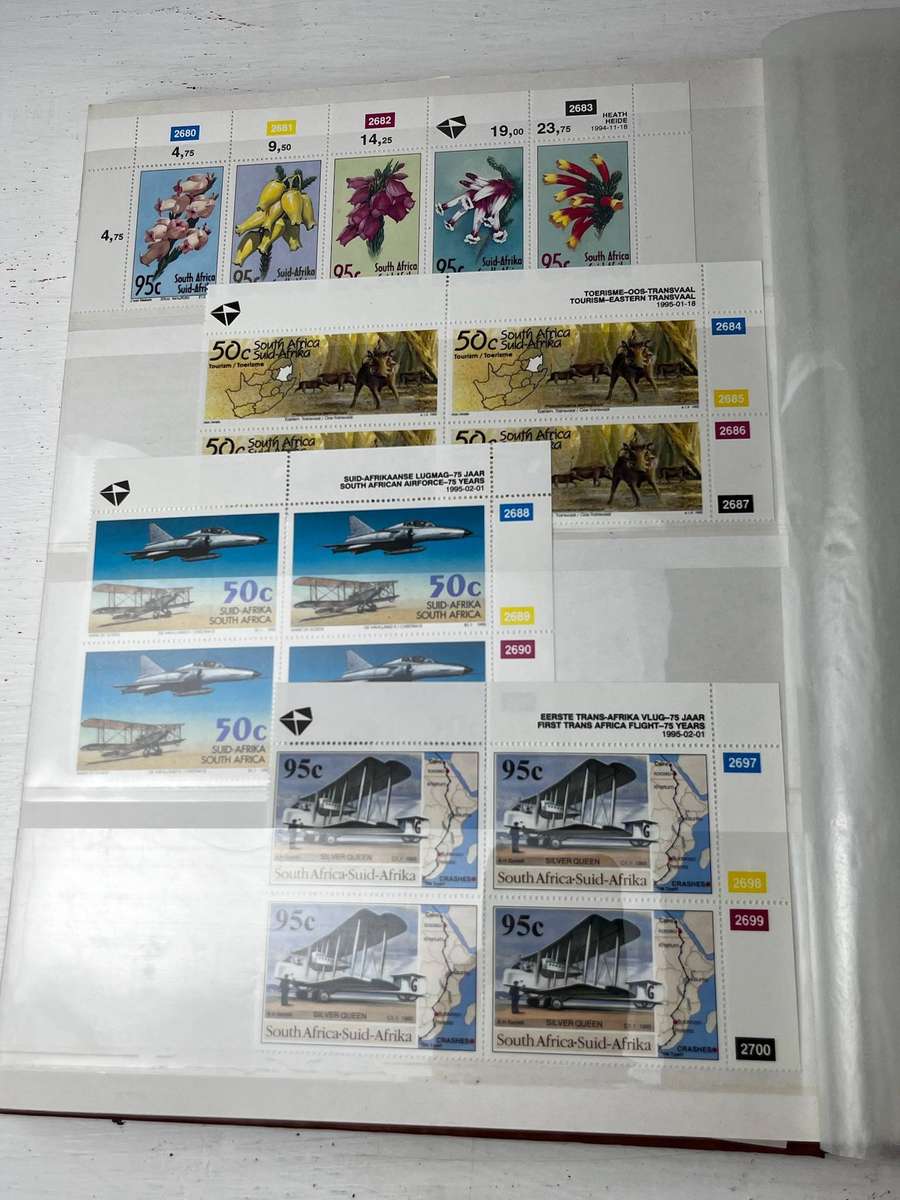 PRONTO Stamp Album with South African Stamp Sheets & Blocks  Large Collection Lot