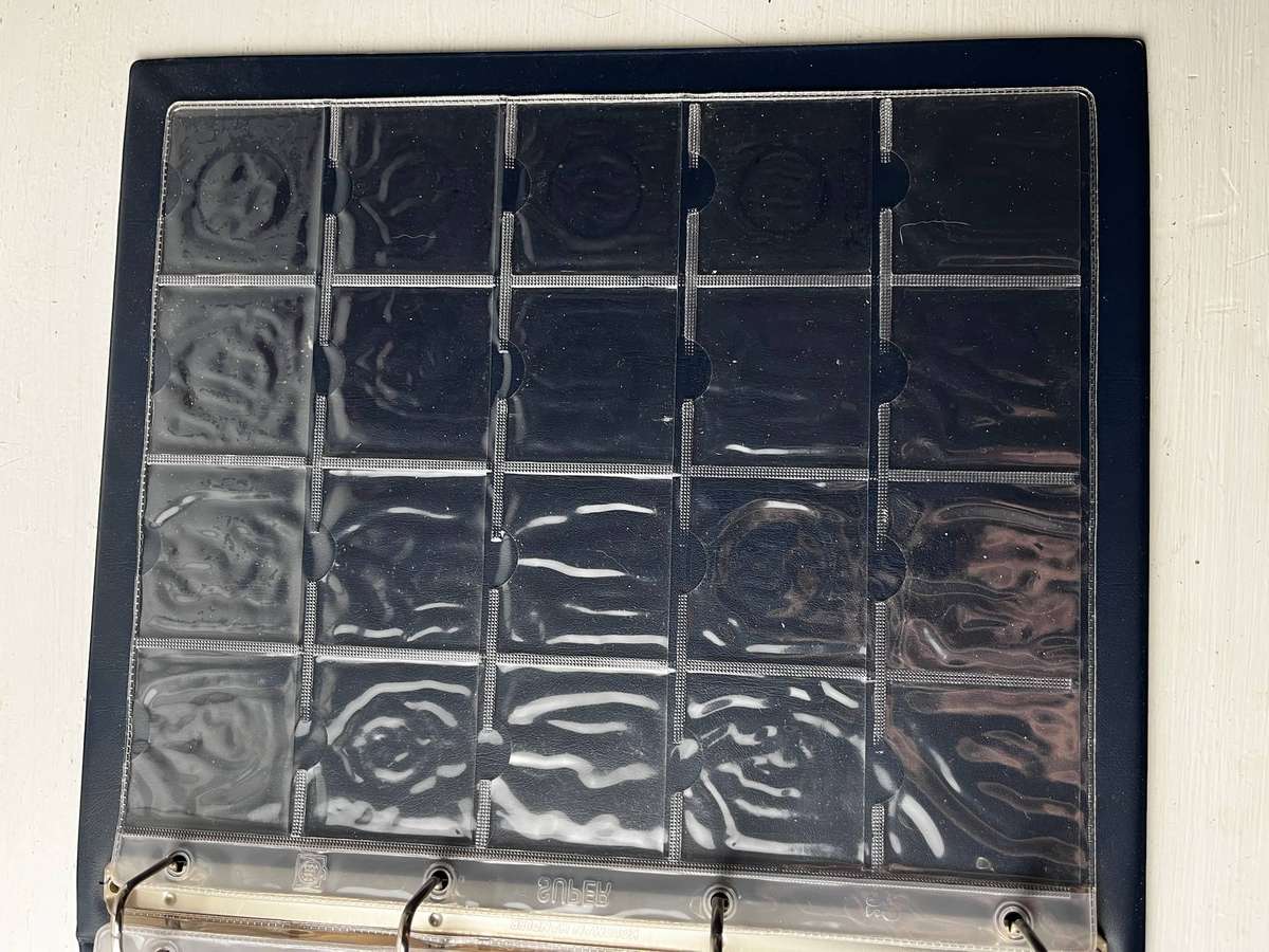 4-Ring Coin / Banknote Album Binder with Plastic Pocket Pages 30cm