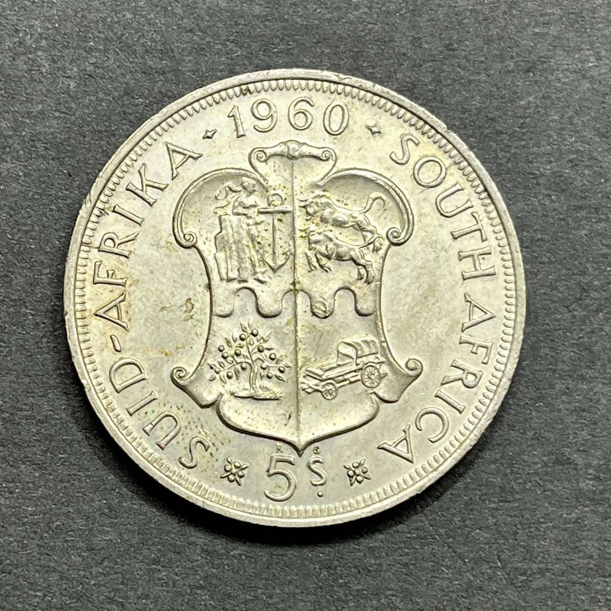  Union of SA 5 Shillings 1960 .500 Silver