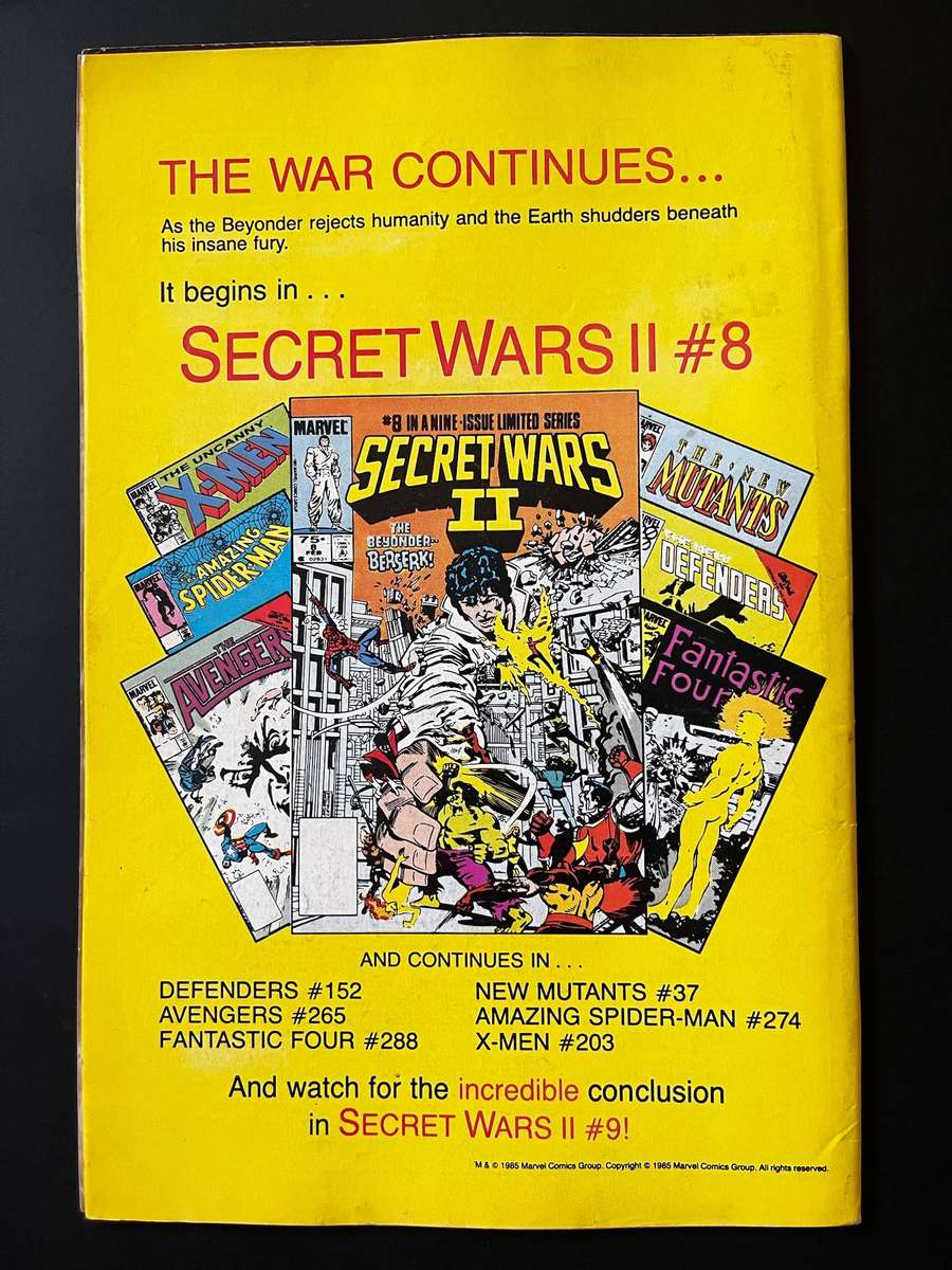  Marvel The New Mutants #36 (1986)  Secret Wars