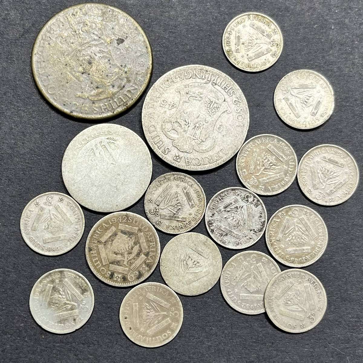  Union of SA Silver Coin Lot .800 Silver
