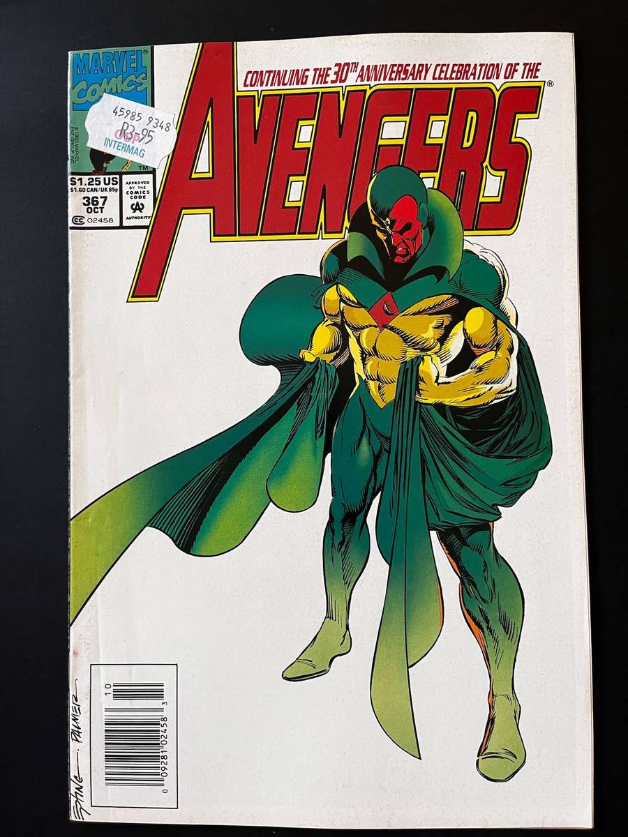  Marvel Avengers #367 (1992)  Vision Cover  30th Anniversary Issue
