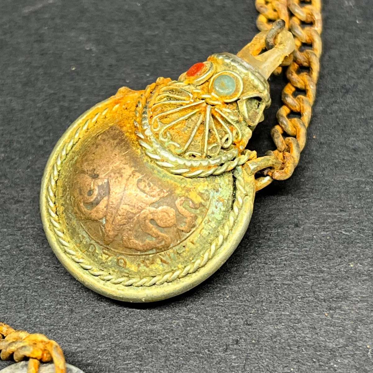  Ornate Miniature Perfume Bottle Pendant Necklace