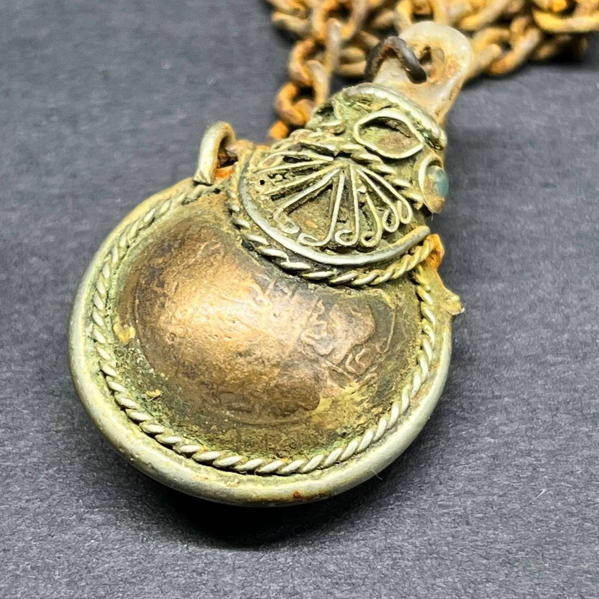  Ornate Miniature Perfume Bottle Pendant Necklace