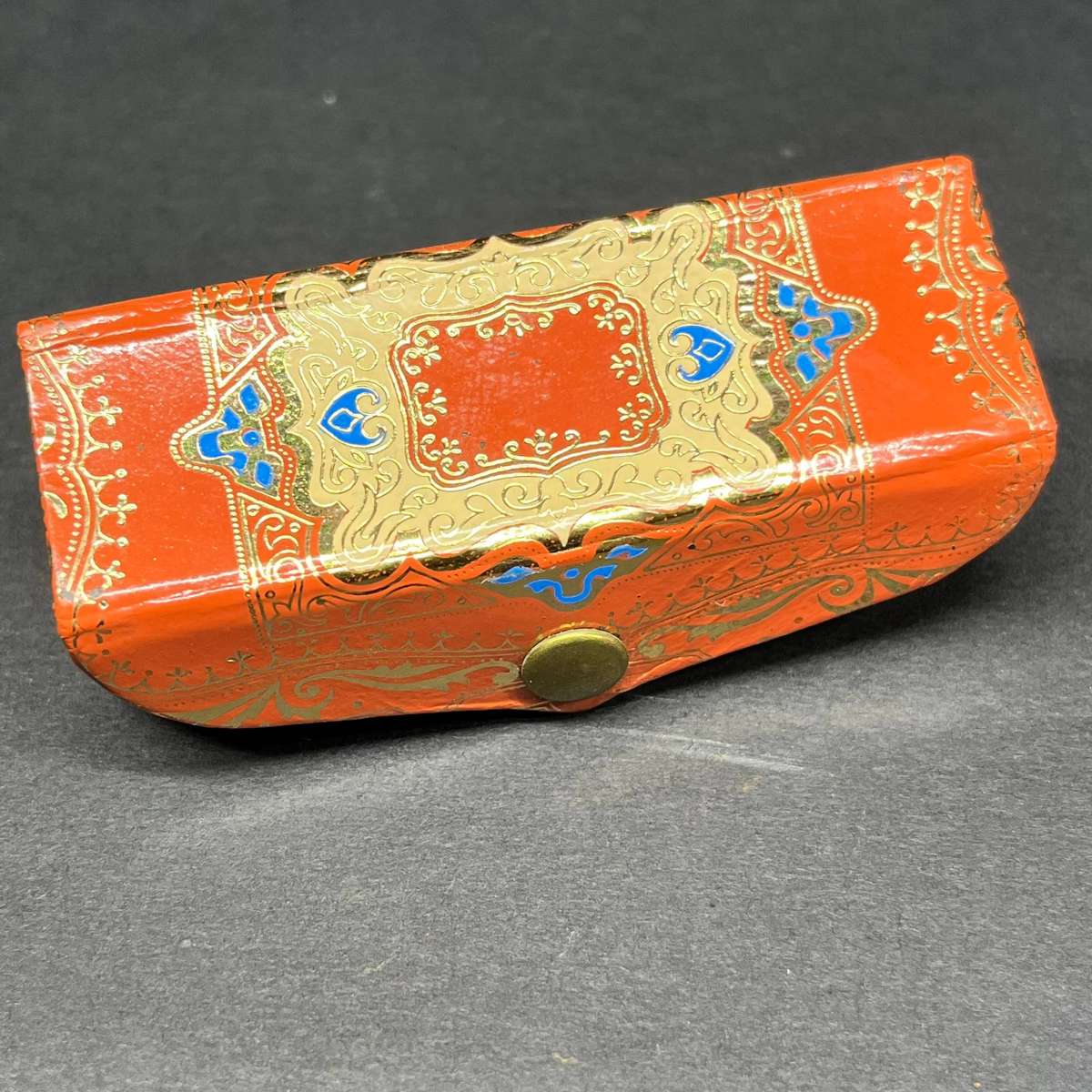  Vintage Italian Genuine Calf Leather Lipstick Case with Mirror