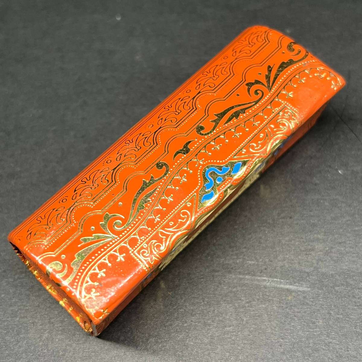  Vintage Italian Genuine Calf Leather Lipstick Case with Mirror