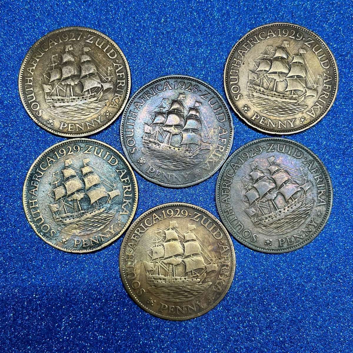  Union of SA Penny Lot  1927-1929