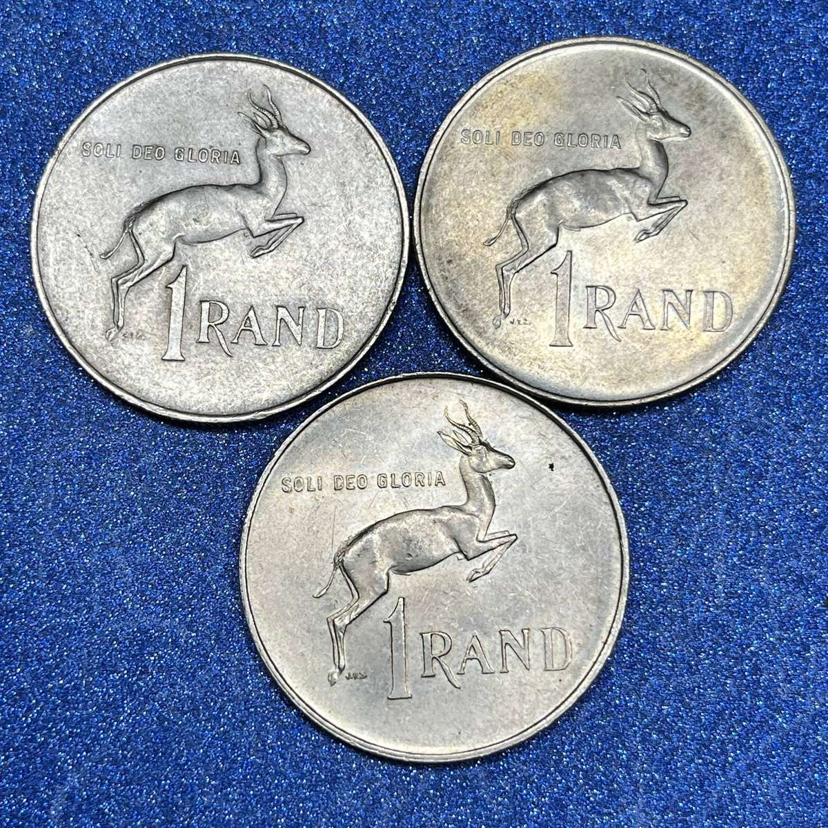  RSA R1 Jan van Riebeeck .800 Silver Trio  1966