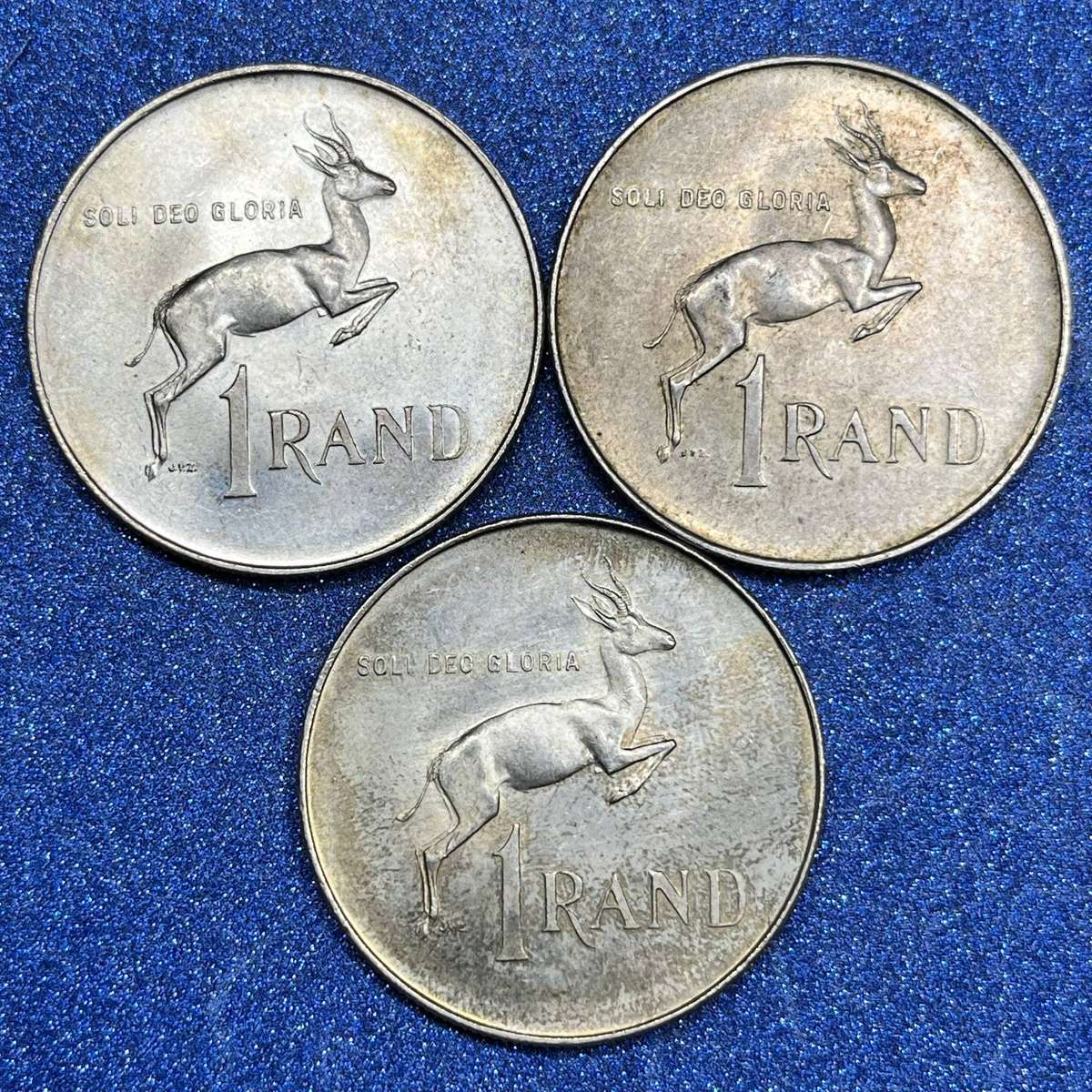  RSA R1 Jan van Riebeeck .800 Silver Trio  1966
