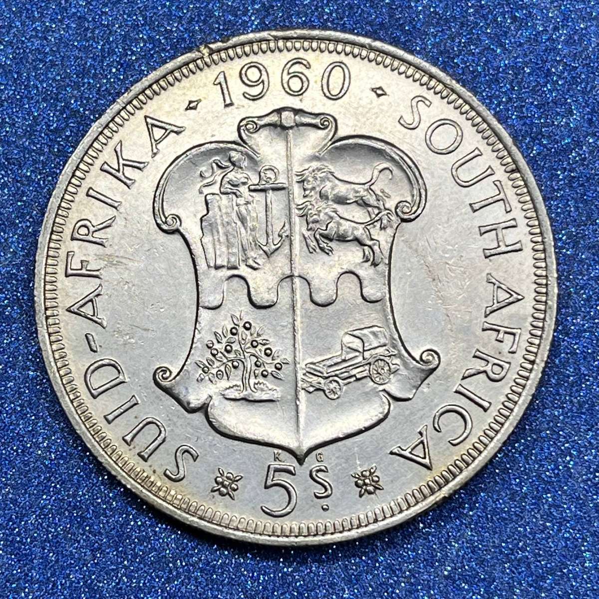  Union of SA 5 Shillings Crown .500 Silver 1960