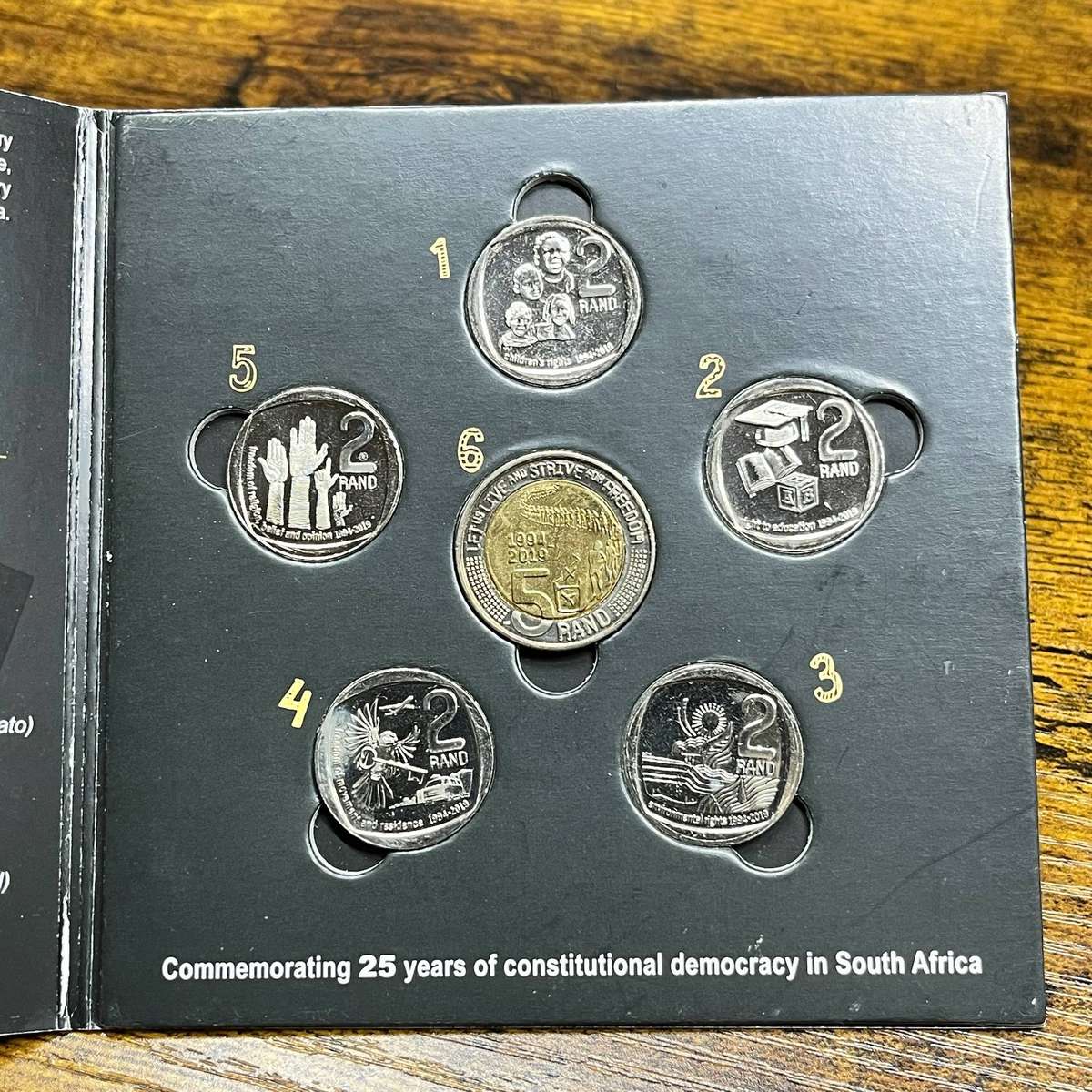  RSA 2019 SA25 Constitutional Democracy Uncirculated Coin Set  SA Mint