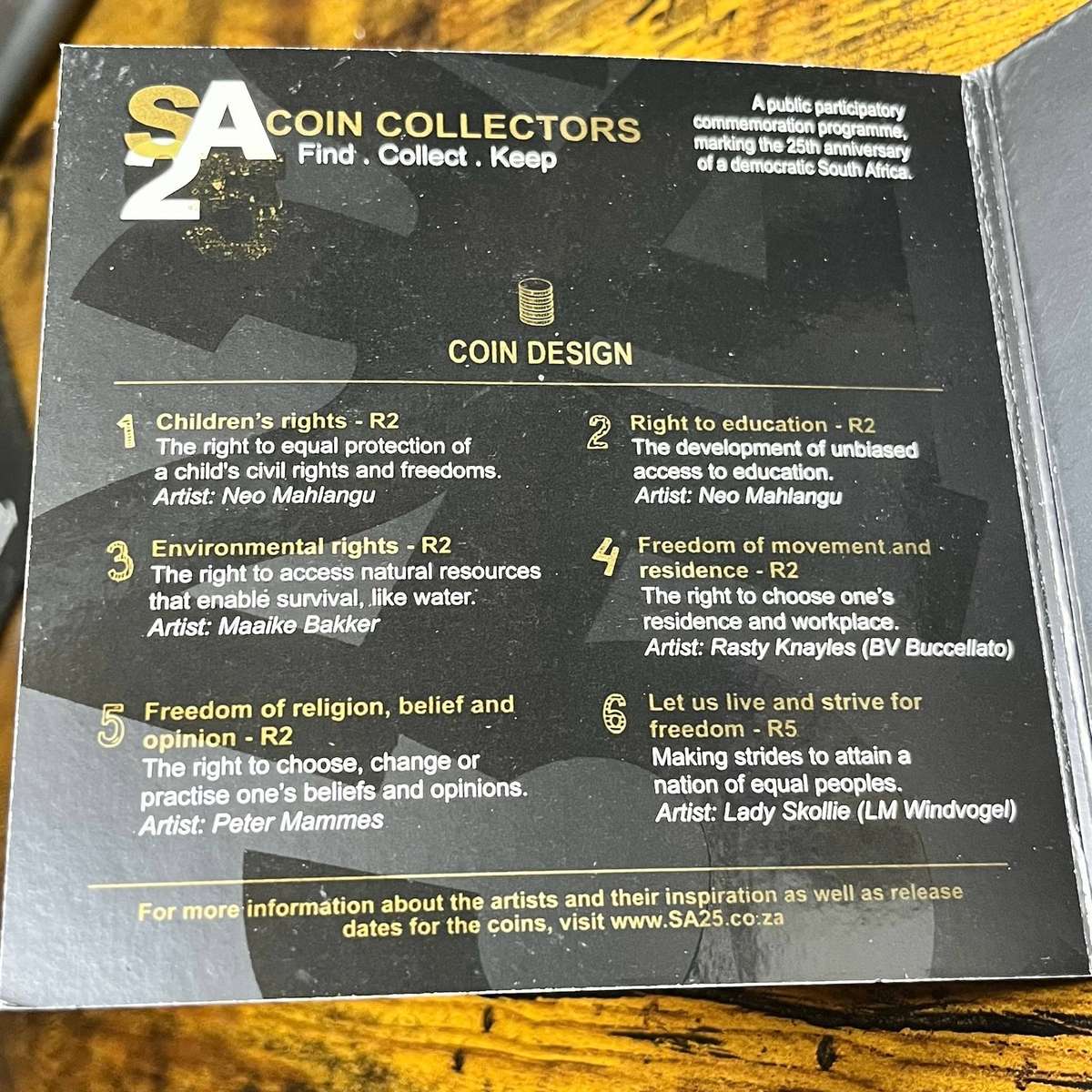  RSA 2019 SA25 Constitutional Democracy Uncirculated Coin Set  SA Mint