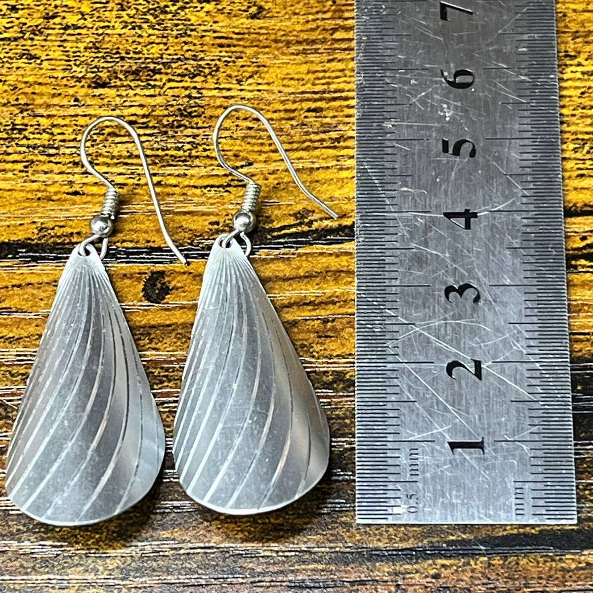 Silver-Tone Sculptural Teardrop Drop Earrings  Costume Jewellery