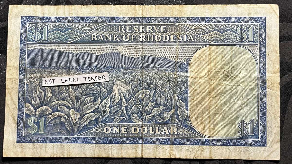 Rhodesia 1 Dollar Banknote 1974