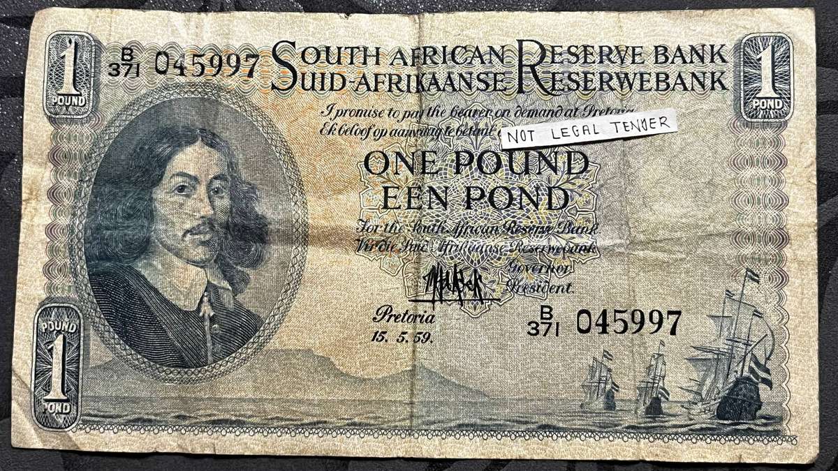 1959 £1 One Pound Banknote