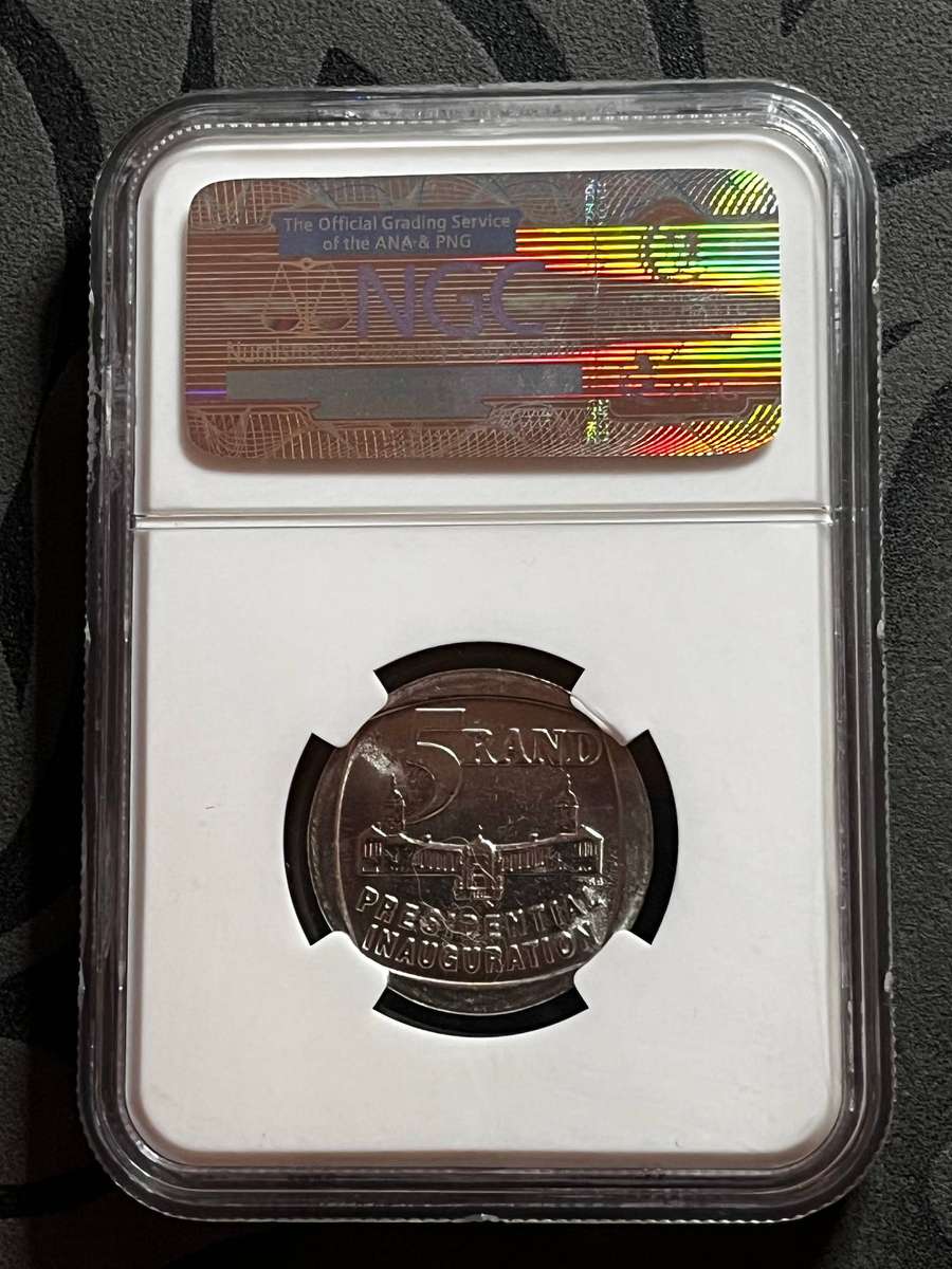 1994 R5 NGC MS65 Presidential Inauguration Coin South Africa