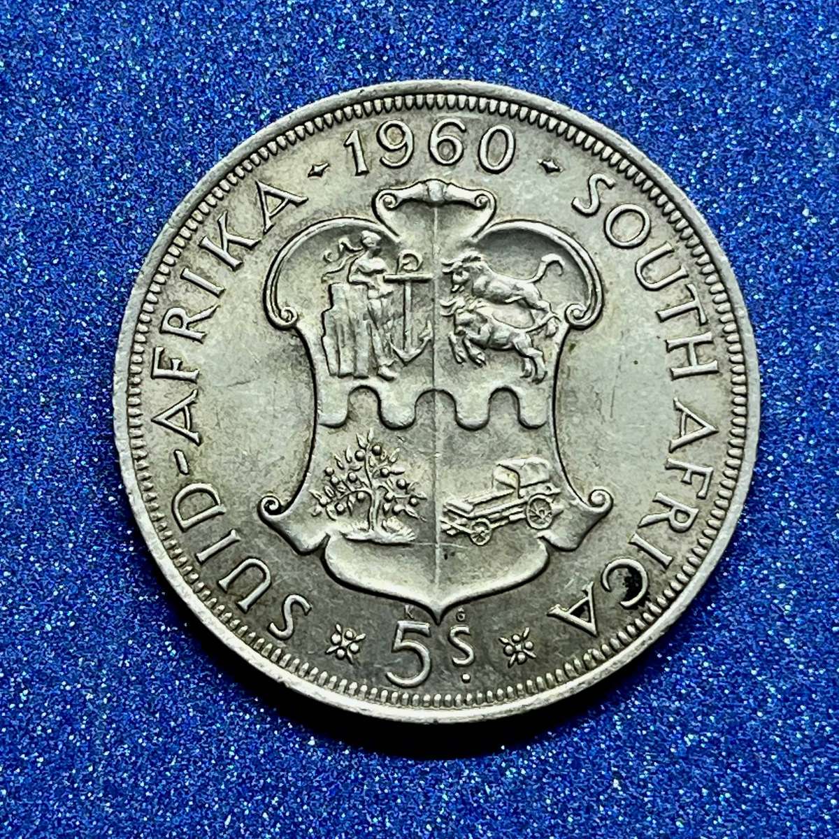  Union of SA 5 Shillings Crown .500 Silver 1960