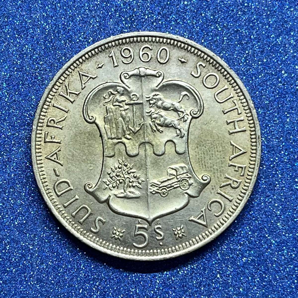  Union of SA 5 Shillings Crown .500 Silver 1960