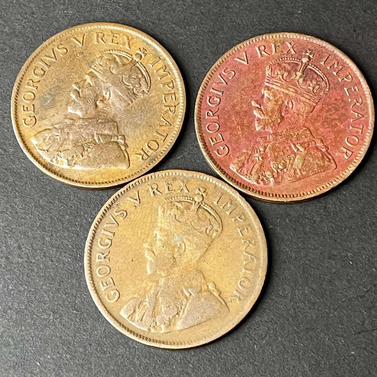 Union of SA Penny Lot George V x3
