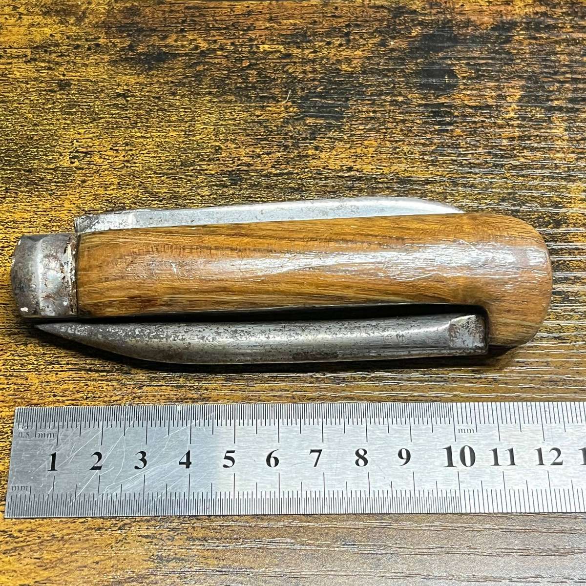 Antique S & J Kitchin Sheffield Folding Pocket Knife  Wood Handle